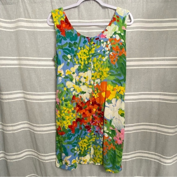 JAMS WORLD / VTG Multi Colored Floral Sleeveless Dress Size 9 - Picture 2 of 10